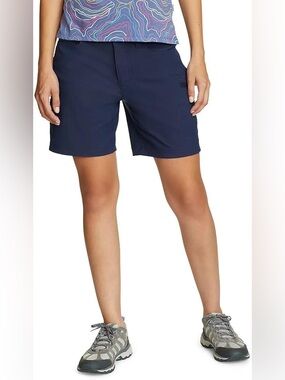 Eddie Bauer rainier medium indigo navy shorts NEW NWT size 22W